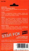 Star Fox Box Art Back